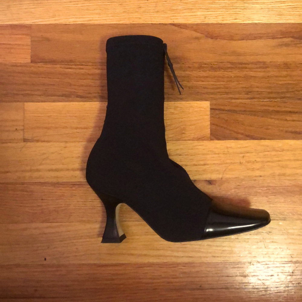 Miista Black Zip Up Heeled Boots